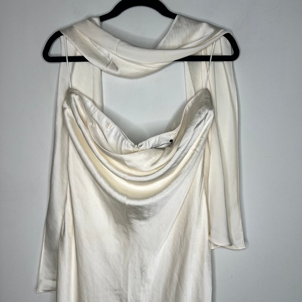 Abercrombie & Fitch Satin Julia Dress w/Scarf Size Large - Picture 5 of 8